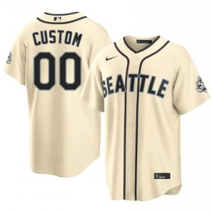 SEA Mariners Custom #00 Cream Men 2026 Premium Jersey | MLB Collectible Baseball Uniform 387h8079