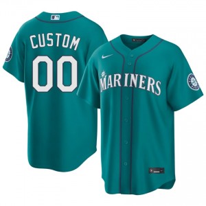 Men Custom #00 Seattle Mariners Teal Elite Baseball Jersey| Embroidery Authentic x6761M81