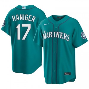 Mitch Haniger #17 Teal Baseball Jersey | Men Mariners Premium MLB Uniform BN24sW57