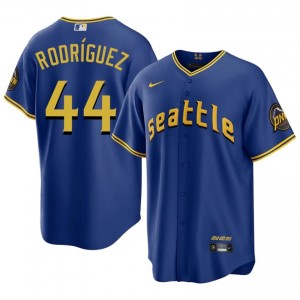 Julio Rodriguez #44 Royal Baseball City Connect Jersey | Men Mariners Premium MLB Uniform h83Vv485