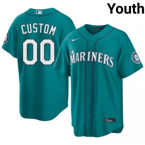 Youth Custom #00 Seattle Mariners Teal Elite Baseball Jersey| Stitch Authentic 3uIqQv86