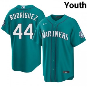 SEA Mariners Julio Rodriguez #44 Teal Youth Premium Jersey | MLB Collectible Baseball Uniform i88R6025