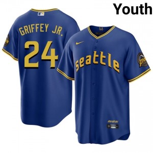 SEA Mariners Ken Griffey Jr. #24 Royal Youth City Connect Premium Jersey | MLB Collectible Baseball Uniform 870VHx80